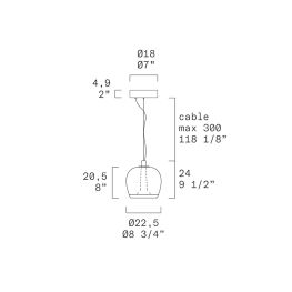 AURELIA S22 White/Transparent - Κρεμαστά Φωτιστικά