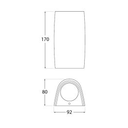 MARTA 90 2L Grey - Απλίκες Εξωτερικού Χώρου