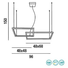 PERENZ CROSS 6593 B CT - Suspension-Pendant Lights