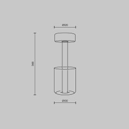 AI Collaboration BLACK - Table Battery Rechargeable Lights 