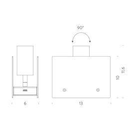 PLINT MINI BATTERY WHITE - Table Battery Rechargeable Lights 